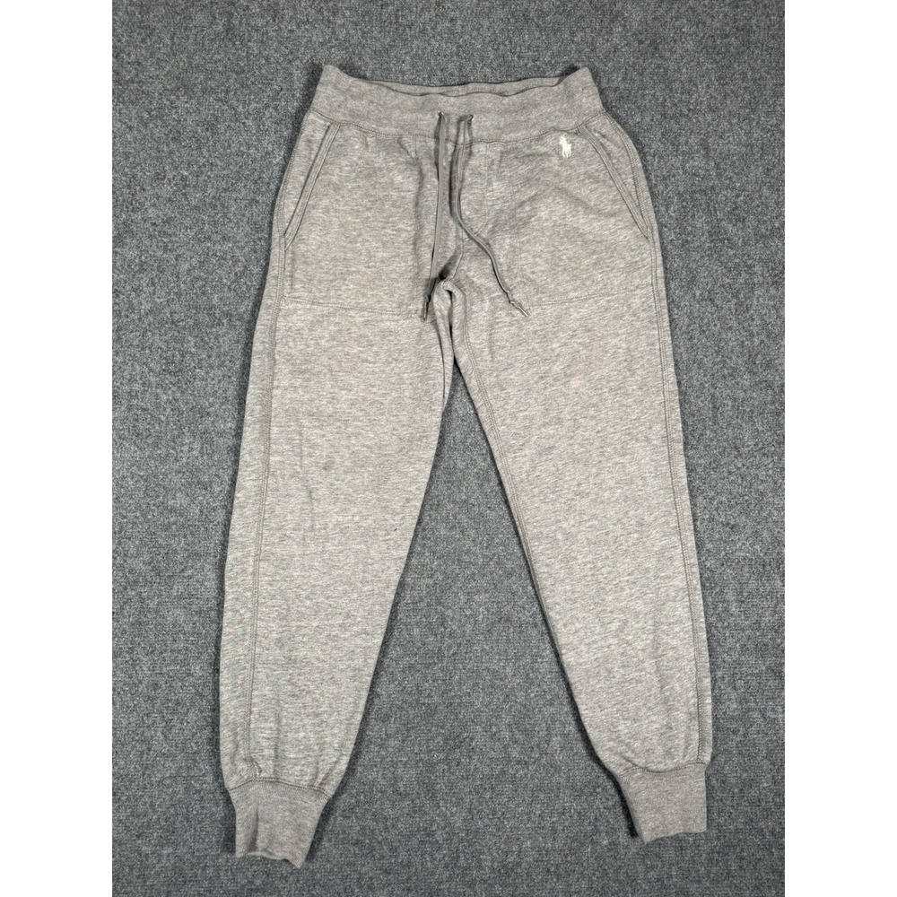Polo Ralph Lauren Fleece Pants Mens Small‎ Gray Joggers Sweatpants 26"